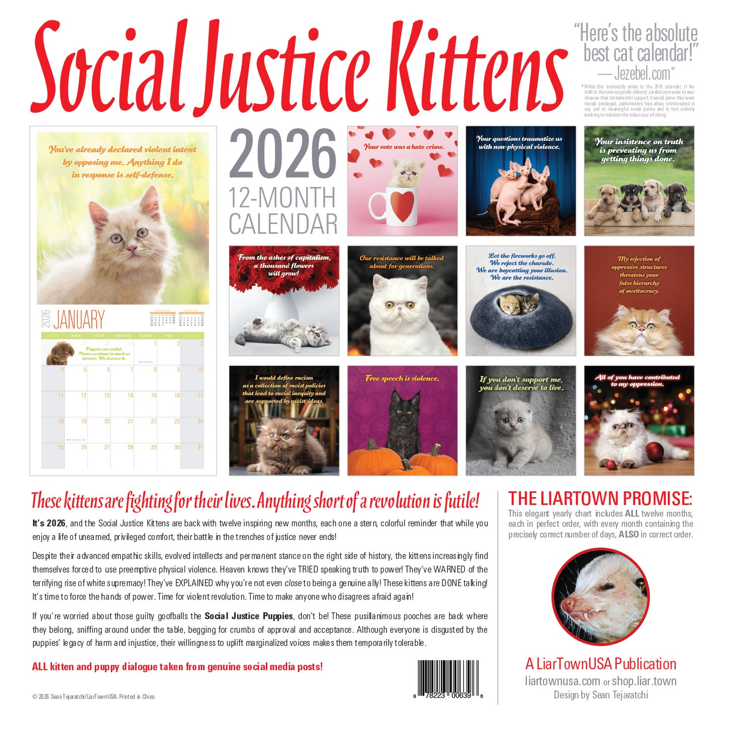 2026 Social Justice Kittens Calendar