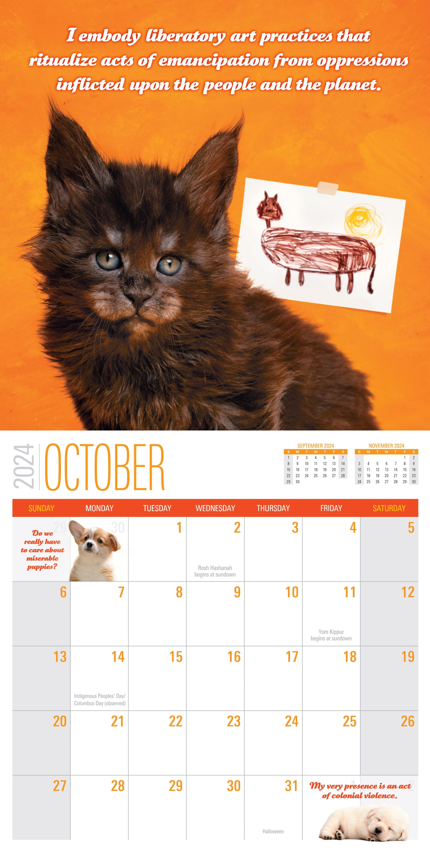 2024 Social Justice Kittens Calendar