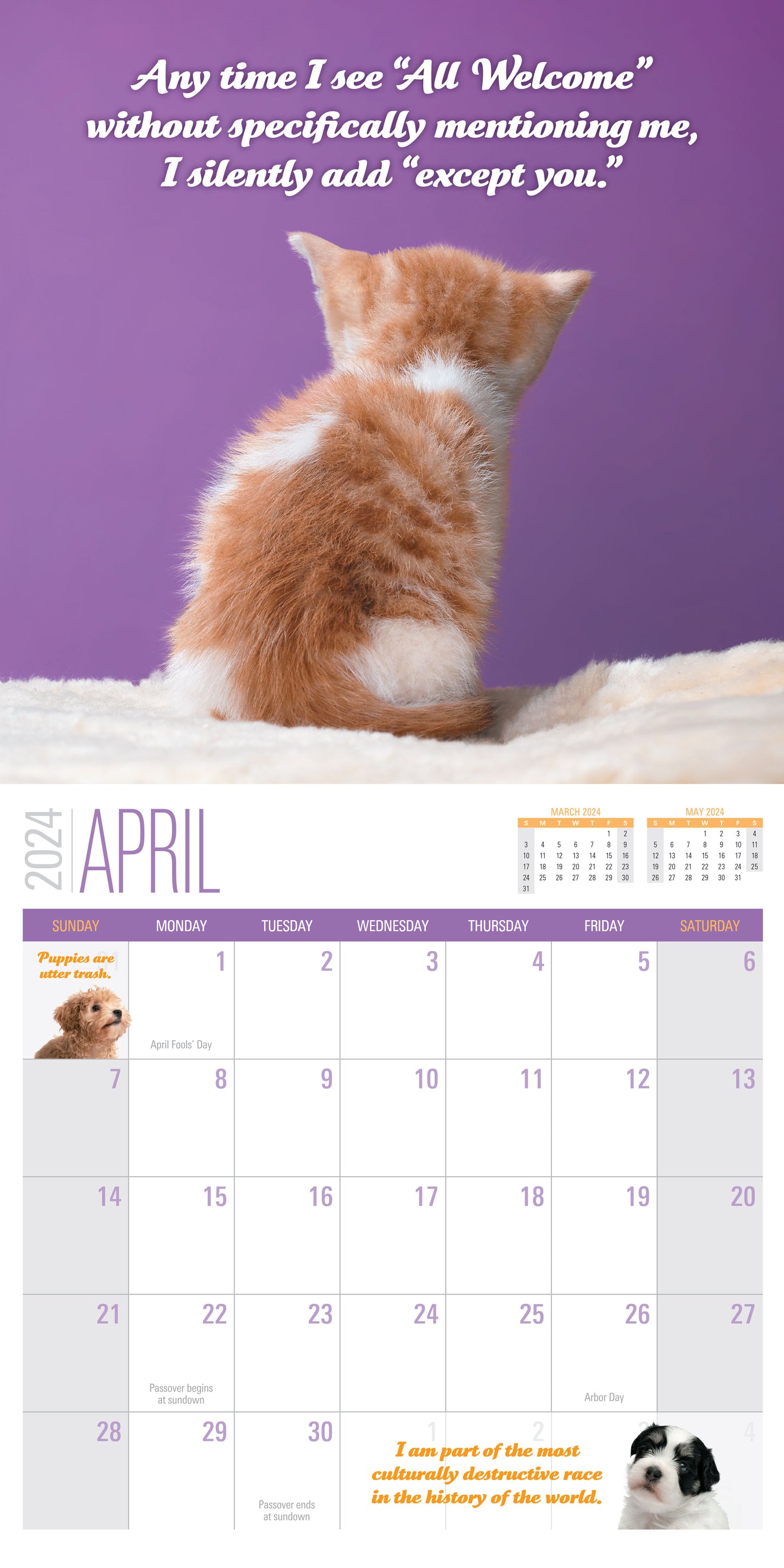 2024 Social Justice Kittens Calendar